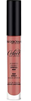 Deborah Fluid Velvet Lipstick N.01 Antique Rose Lunga Tenuta, con Mix di Oli per Labbra Idratate, Morbide e Vellutate