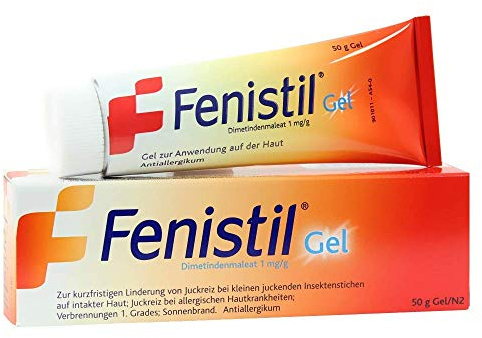 FENISTIL Gel 50g Fast Relief Itching Skin, Rashes, Insect Bites, Skinburns