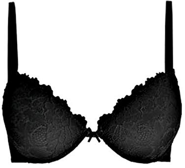 Cotonella Reggiseno Daniela Push UP in Coppa B. Preformato in Morbido Pizzo con Imbottitura al Gel. Linea Corsetteria in Pizzo Scopri Il Tuo Lato C. Colore Bianco (5 / XL, Nero)