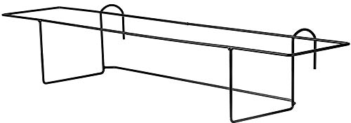 KADAX Blumentopfhalter, hängend, für Geländer, Balkon, Terrasse, Blumenkasten, Innen und Außen, Pflanzenhalterung aus Stahl, Blumenkastenhalter mit Haken, schwarz (L, gerade)