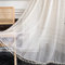 Tospass Vintage Landhausstil Häkeln Stricken Vorhang Boho Bohemien Vorhänge Aushöhlen mit Quaste 2er Set Gardinen Outdoor Baumwolle Gardienen für Wohnzimmer Schlafzimmer Curtains 150x260 cm Beige