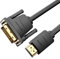 VENTION DVI to HDMI Adapter Cable (4K@60Hz), Bidirectional HDMI to DVI-D Adapter, Compatible with PC, PS4, Raspberry Pi, Xbox, Laptop, Macbook, DVD Blu-Ray, Monitor Display (1m)
