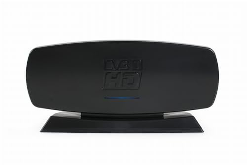 AX INTERNA DVB-T2 HD Antenne d'intérieur active avec amplificateur 10-25 dB max Câble de raccordement et bloc d'alimentation externe inclus Antenne TV DVB-T/DVB-T2
