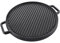 JMIATRY Cast Iron Griddle Plate, Double Sided Grill Pan with Handles, 30cm Round Grill Plate Tray for BBQ, Camping, Home and Garden