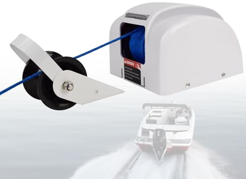 Treuil éLectrique 12 V Pour Bateau, Ancre Automatique, Capacité De Levage De 318 Kg, CâBle De 31 M, éClairage Led Et TéLéCommande Inclus, Pour Pontons, Yachts Et Bateaux De PêChe CordlessControl