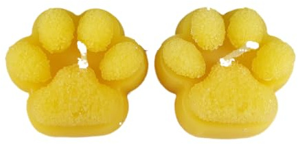 Bivaxljus – bivaxljus, värmeljus, set om 2, tassljus, 2,5 cm av 100 % rent bivax – djurljus – ljus av bivax