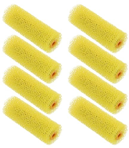 QUARKZMAN Rodillo De Pintura 4 Pulgadas Cubierta De Textura Media Esponja Pincel Para Tratamiento De Pintura De Pared Doméstica 8Pcs