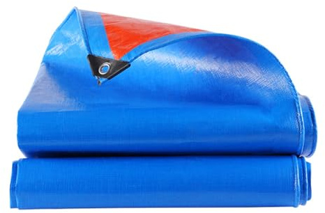 Lona Impermeable Exterior 250 x 470 cm Resistente a Los Rayos UV Desgarros Lona Remolque con Ojales Duradera Multiusos para Muebles Jardín Piscina Coche Gris, Azul
