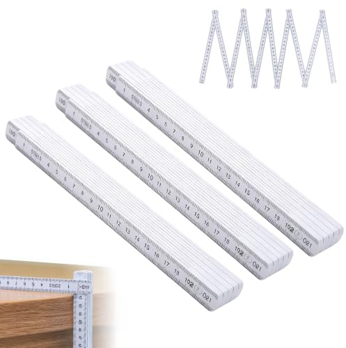 3PCS Plastic Folding Ruler 2m Scale Ruler Interior Design Metre Stick Ruler