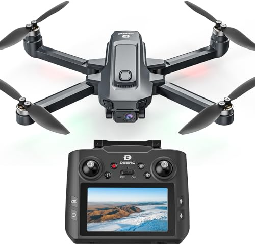 DEERC D35Pro GPS Drone with 4K Camera for Adults, HD Screen Controller