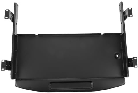 Housoutil Bandeja para Teclado bajo Mesa de Hierro Negra con Adaptación Versátil para Optimización de Espacio en Escritorios Compactos y Gaming