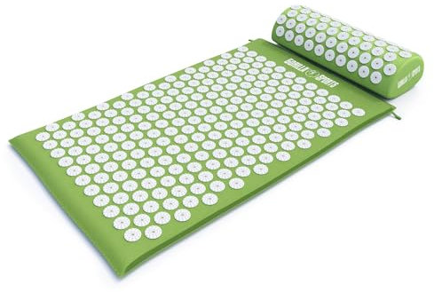 GORILLA SPORTS® Akupressurmatte - mit ergonomische Kissen und Tragetasche, 68 x 42 x 2.5 cm, Waschbar, aus Baumwolle, Farbwahl - Massagematte, Nagelmatte, Akupunkturmatte