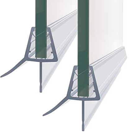 通用 2 Stück 100cm Duschabdichtung PVC Duschzubehör für Glastür Duschtüren Duschwand Badewanne Duschkabine