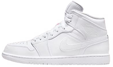 Nike Air Jordan 1 Mid (GS), Fitnessschuhe für Kinder, Weiß Schwarz Mehrfarbig, 45.5 EU