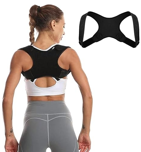 AWAVM Soporte Ajustable para la Espalda, Corrección de Postura, Soporte para la Espalda, Corrección de Postura para la Espalda, Soporte para el Cuello, Hombres y Mujeres