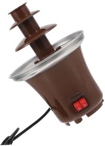 Fontana per Cioccolato a 3 Livelli in Acciaio Inox, Marrone