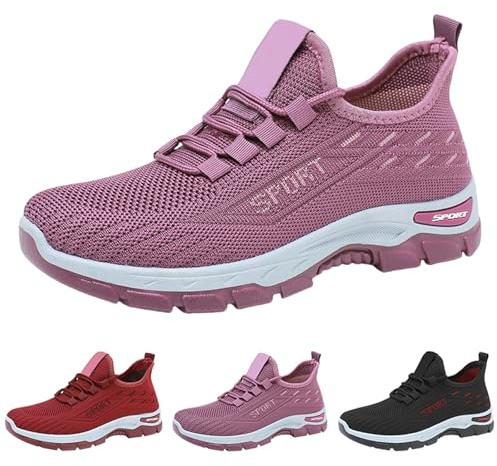 Sneaker da donna, leggere, ortopediche, scarpa da corsa, sportive – Slip On traspiranti, ginnastica per il tempo libero, tennis, fitness, jogging, corsa