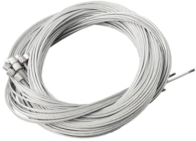 Vibsky Lot de 10 câbles de changement de vitesse de vélo en acier inoxydable pour dérailleur Argenté 2,1 m