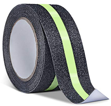 Anti Slip Grip Tape Glowing in Dark, Non Slip Adhesive Stair Treads, High Traction Safety Tape for Stairs Steps Decking, 5m x 5cm