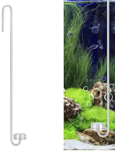 Diffuseur co2 aquarium, Diffuseur de CO2 Compteur de bulles d'atomiseur de CO2 en acier inoxydable avec tube de liaison en U pour plantes d'aquarium Herbe à l'eau(L)