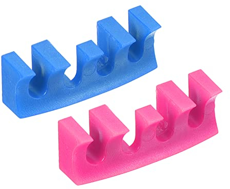PATIKIL 2Pack Badminton Besaitung Schläger Last Verteiler Eingebettet Schläger Hohe Pfund Last Adapter Beschützer Bespannung Maschine Gerät Rosa/Blau