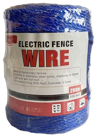 YIXANNX Professioneller Elektrozaundraht, Elektrozaun Polywire, hochleitfähiger Draht mit niedrigem Widerstand, hohe elektrische Leitfähigkeit