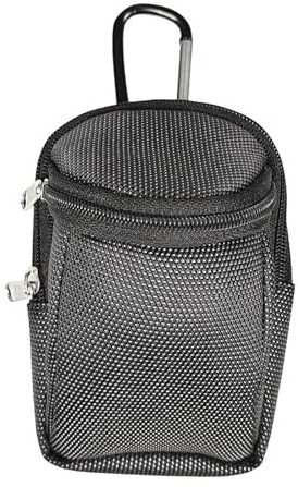 Bbajszx Bolsa para pelotas, bolso de almacenamiento de Golf, bolsillo, bolsa de Golf con cremallera de 2, bolsa para camisetas, bolsas con soporte para pelotas, Clip para senderismo