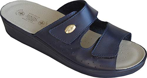 Sanital Light - 1375 - Zapatilla de Casa en Cuero | Comodidad Italiana | Suela de Poliuretano Ligera | Plantilla en Piel Anatómica Anti-Shock