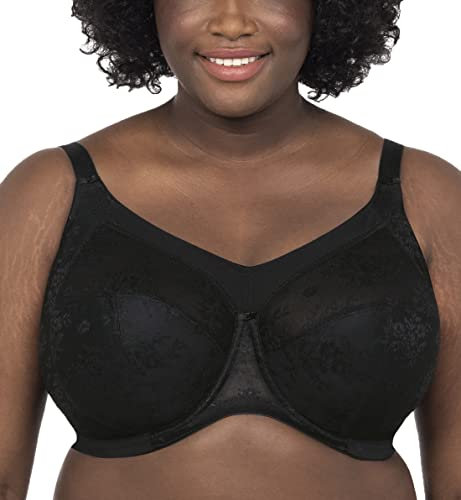 Goddess Women's Verity Underwire Full Cup Bra Coverage, Sheer, Black, 36J