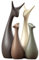 Adornos de Cerámica 4 Piezas Ciervo Decoracion Estatua Decorativa Adorno Escultura Animal Porcelana Decoración for Sala de Estar Decoración del Dormitorio Estudio, Deer Familia de Cuatro
