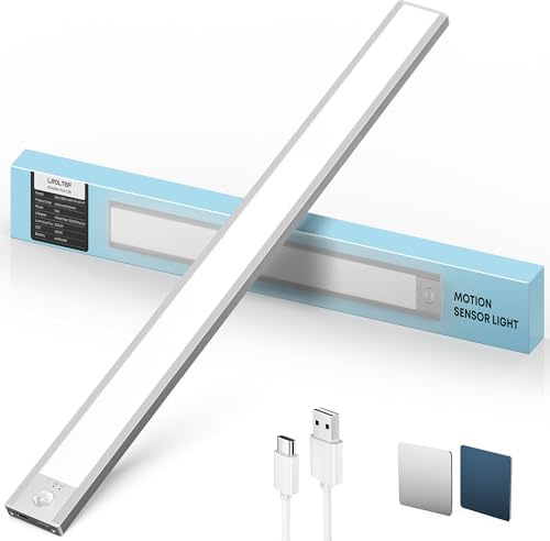 LROLTEF Luz Led Armario Cocina con Sensor de Movimiento Interior 6500K 60CM