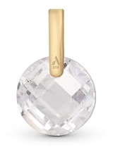 Amberta Pendentif en Or Jaune 9 Carats avec Cristal | Pendentif Femme Solitaire