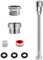 1 Stück 20cm Wasserhahn Verlängerung, Wasserhahn Verlängerung Spritzkopf mit 2 Stück Metall Wasserhahn Adapter, Küchenarmatur, 360° Drehbar Flexibler WasserhahnFür Küchen, Toilette, Bädern