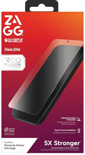 ZAGG InvisibleShield Glass Elite Samsung Galaxy A26 [6.7 in] Screen Protector, Tempered Glass, Smudgefree, Dust-Free, Recycled Materials, Anti-microbial, Clear