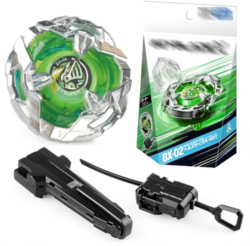 Peonza para niños Metal Juguete - Battle Tops peonza, con 1 transmisor Juguete, Toy Boys, Super, Color, Adecuado para niños Mayores de 7 años, Regalo de cumpleaños (Peonza Verde)