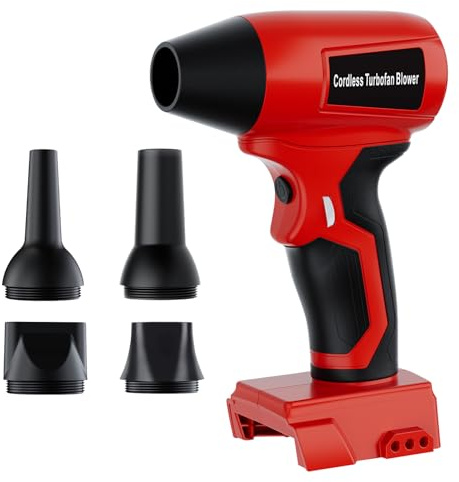 GRVODFRTA Cordless Dust Blower Compatible with Milwaukee M18 18V Battery, Handhled Leaf Blower Electric Compressed Air Duster Turbo Jet Fan with Nozzles for Blowing Leaves and Dust
