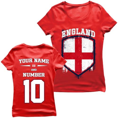 England fotbolls-t-shirt damer 2026 | Personlig tröja