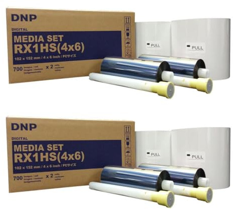 DNP 2x Print Media for DS-RX1HS High Speed Dye Sub Printer - 4x6 700 Prints Per Roll; 2 Rolls Per Case (1400 Total Prints)