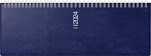 rido/idé Wochenkalender Modell septant 2024 2 Seiten = 1 Woche Blattgröße 30,5 x 10,5 cm dunkelblau