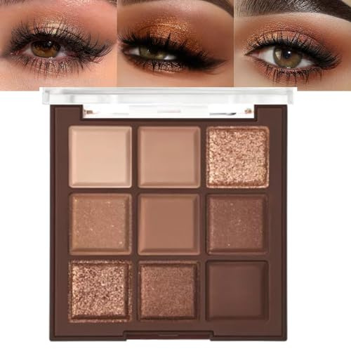 CAKAILA Neutral Nude Brown Smokey Eye Shadow Palette,Rose Gold Bronze Naked Cream Eyeshadow Palette Makeup,Natural Eyeshadow for Eyes Long Lasting Naturing-Looking