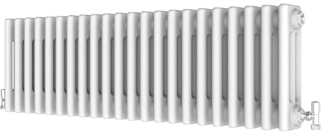 Radbliss Horizontal Traditional 3 Column Radiator 300x1010mm White Cast Iron Style Design RAD Central Heating