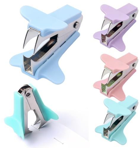 SIVZUMO 4 Stück Entklammerer, Klammerentferner, Heftklammerentferner, Büro Heftklammer Entferner Set, ergonomisch & langlebig, ideal für Schule, Büro und Haushalt