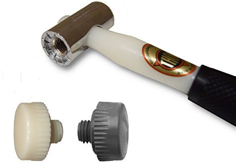 Thor 712 Nylon Faced Window Glazing Hammer/Mallet - with Hard White & Soft Grey Head