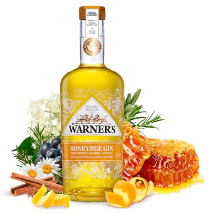 Warner’s Honey Flavoured Gin 70cl, Premium Honeybee Gin, Great for Gin Gifts, Gin With Real Honey, Ideal For Gin Based Cocktails Including Gin & Tonic or Tom Collins