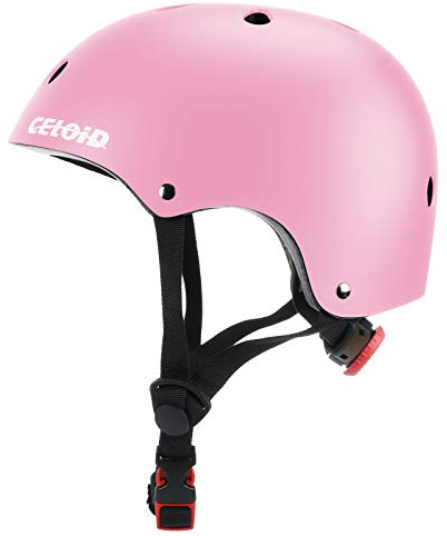 CELOID Kids Bike Helmet,Toddler Skateboard Helmets for Age 2-3-4-5-8 Years Boy Girls，Adjustable Multi-Sport Bicycle Skateboarding Football Roller Skating Scooter Rollerblade Balance Bike Helmet,Pink