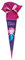 Glückspilz Schultüte mit Namen personalisiert, Nixe Meerjungfrau, Zuckertüte aus Stoff, mit Rohling, Lila Pink