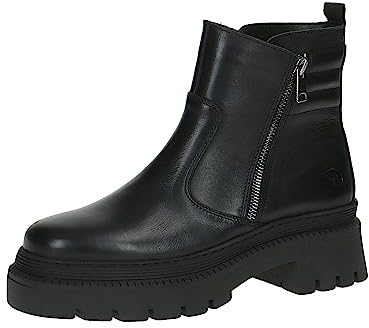 CAPRICE Stivaletti da donna senza tacco Memotion in pelle plateau Larghezza G, Nero (Black Nappa), 40 EU