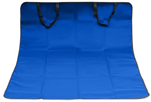 Blue Car Boot Liner - Protezione per bagagliaio resistente, impermeabile, con protezione paraurti, tappetino universale per auto, SUV e camion, resistente, adatto agli animali domestici, per viaggi e