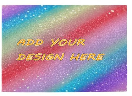 Custom Rainbow Gradient Glitter underplate mat Holiday Reusable Place mats Set 6 12 x 18 mantelitos para mesa de comedor