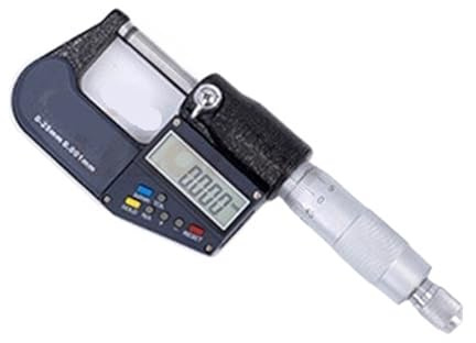 Micrómetro de diámetro exterior con pantalla digital de 0,001 mm, calibre de 0-25 mm, 25-50 mm, 50-75 mm, 75-100 mm, micrómetro de carburo(7 button 0-25mm)